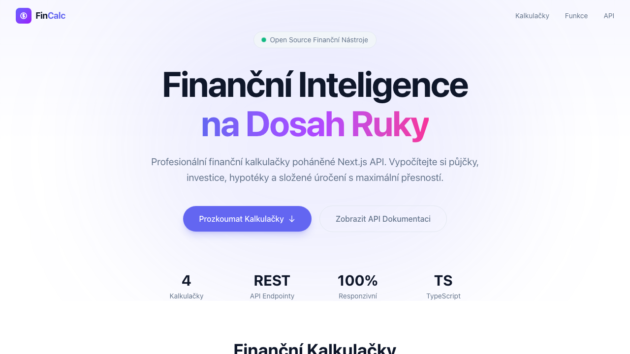 FinCalc — finanční kalkulačky
